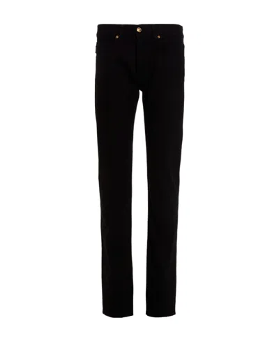 Versace Medusa-plaque Bootcut Jeans In Black