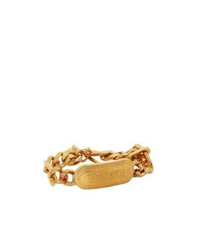 Versace Medusa Plaque Bracelet In Yellow