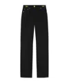 Versace Medusa-plaque Detail Jeans In Black