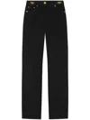 Versace Medusa-plaque Detail Jeans In Black
