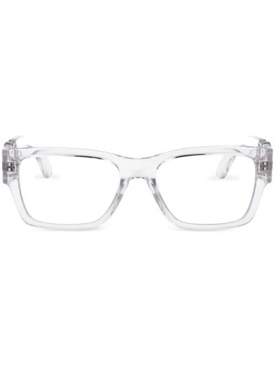 Versace Medusa-plaque Glasses In Weiss