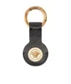 Versace Medusa Plaque Keychain In Black
