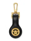 Versace Medusa Plaque Keychain In Black