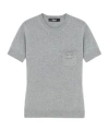Versace Melange Grey Wool Blend Sweater In Gray
