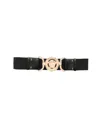 Versace Medusa-plaque Leather Belt In Black