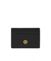 Versace Man Black Leather Medusa Biggie Card Holder In Black