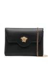 Versace Medusa-plaque Leather Crossbody Bag In 1b00v Black