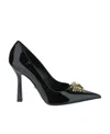 Versace Medusa-plaque Leather Pumps In Black