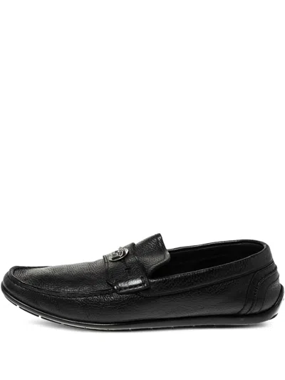 Pre-owned Versace Medusa-plaque Loafers