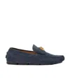 Versace Medusa Plaque Loafers In Black