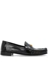 Versace Medusa-plaque Loafers In Black