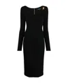Versace Medusa Plaque Midi Dress In Black