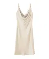 Versace Metal Mesh Slip Midi Dress In Nude