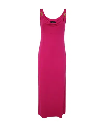 VERSACE MEDUSA PLAQUE MIDI DRESS