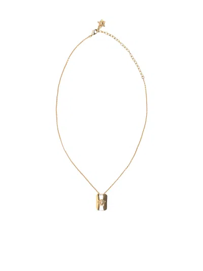 Versace Medusa-plaque Necklace In Gold