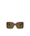 Versace Medusa-plaque Oversized-frame Sunglasses In Green