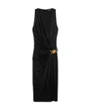 Versace Medusa '95 Black Midi Dress In Black