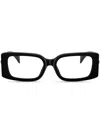 Versace Medusa-plaque Rectangle-frame Glasses In Black