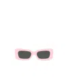 Versace Medusa-plaque Rectangular-frame Sunglasses In Pink