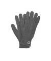 VERSACE MEDUSA-PLAQUE RIBBED-KNIT GLOVES