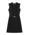 Versace A-line Silk Georgette Mini Dress In Black