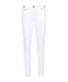 Versace Medusa-plaque Skinny-leg Jeans In White