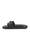 Versace Medusa Front Round Toe Flat Slides In Black