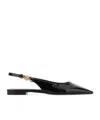 Versace Women's Medusa Plaque Slingback Ballerina Shoes In Black