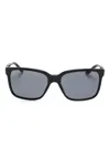 Versace Medusa-plaque Square-frame Sunglasses In Black
