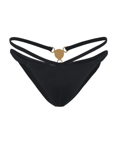 VERSACE VERSACE MEDUSA-PLAQUE STRETCHED BIKINI BOTTOMS