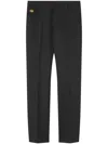 Versace Medusa-plaque Tailored Trousers In Black