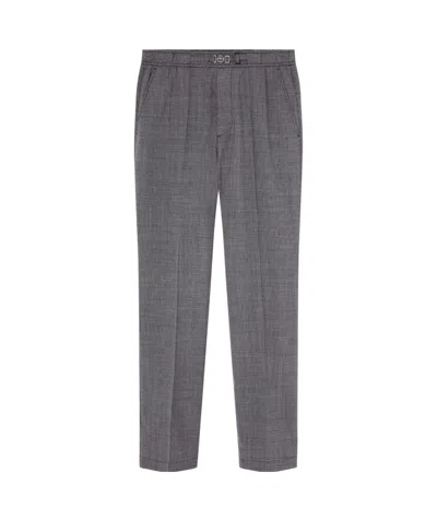 Versace Medusa-plaque Tapered Trousers In Gray