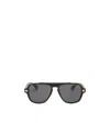 Versace Medusa Charm 56mm Square Sunglasses In Black