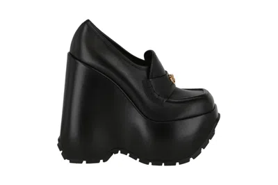 Pre-owned Versace Medusa Platform Loafers Black (women's)