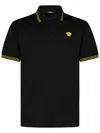 Versace Medusa Polo Shirt In Black