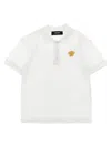Versace Medusa Head Cotton Polo Shirt In White