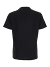 Versace Black Crewneck T-shirt With Medusa Embroidery On The Front In Black