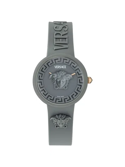 Versace Medusa Pop 39mm Watch In Gray