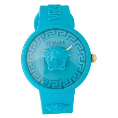 Versace Medusa Pop Quartz Turquoise Dial Ladies Watch Ve6g00423 In Gold Tone / Turquoise