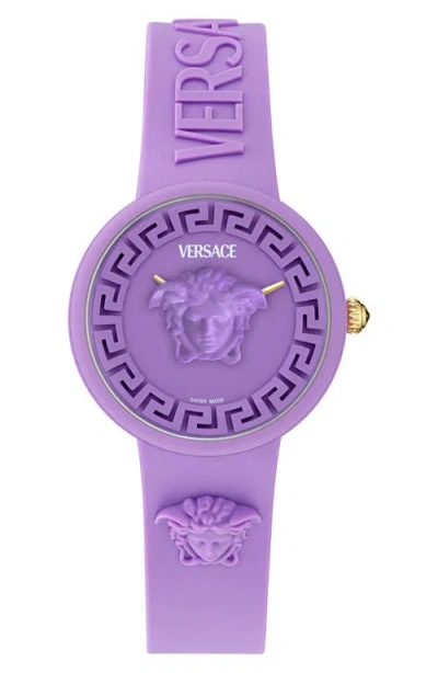 VERSACE VERSACE MEDUSA POP SILICONE STRAP WATCH, 38MM