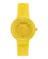 Versace Medusa Pop Silicone Watch In Yellow