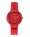 Versace Medusa Pop Silicone Watch In Red
