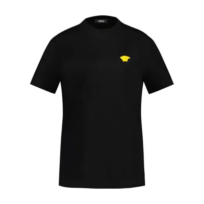 Versace Medusa Minimalist Crew Neck T-shirt In Black