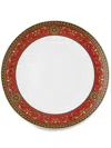 Versace Medusa Porcelain Dinner Plate In Red