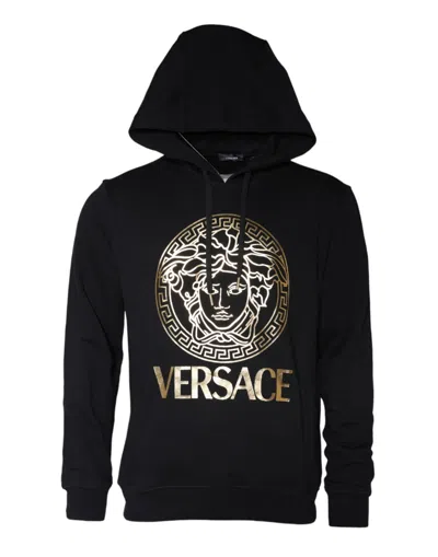 VERSACE MEDUSA PRINT COTTON HOODIEPULLOVER SWEATSHIRT MEN'S SWEATER