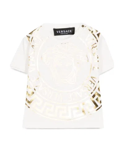 Versace Medusa-print Cotton T-shirt In White