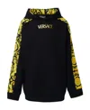 Versace Medusa-print Fleece Hoodie In Black