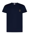 Versace Logo-print Stretch-cotton T-shirt In Black