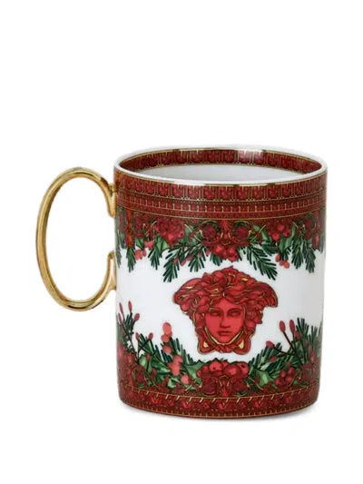 Versace Medusa-print Mug In White