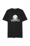Versace Crewneck T-shirt With Medusa Logo And Comfortable Fit In Black